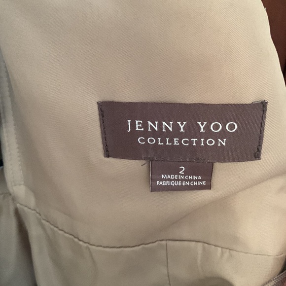 Jenny Yoo collection bridesmaid dress. Mink grey, tulle. - Picture 5 of 8